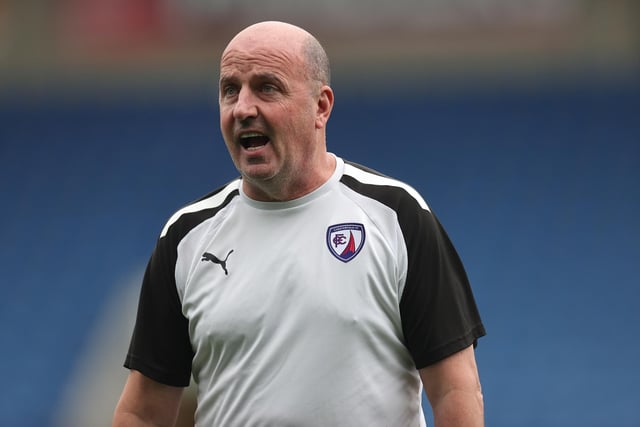 CHESTERFIELD, ENGLAND - NOVEMBER 05: Chesterfield manager Paul Cook looks on prior to the Emirates FA Cup First Round match between Chesterfield and Northampton Town at Technique Stadium on November 05, 2022 in Chesterfield, England. (Photo by Pete Norton/Getty Images)