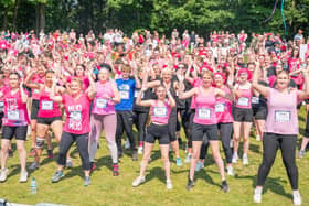 Warming up for one of Cancer Research UK's Race for Life events