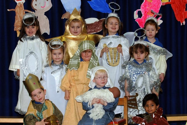 The Infants at Highfield St Matthews CP School, ready to perform their Christmas Nativity - 2006