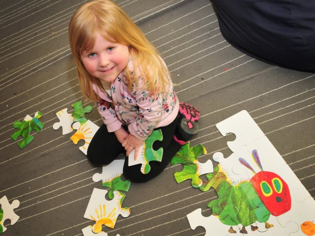 Hungry Caterpillar jigsaw in the Toddlers Room