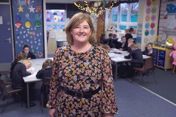 Jackie Birch in the classroom at St Peter's CE Primary School in Hindley