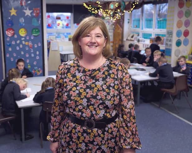 Jackie Birch in the classroom at St Peter's CE Primary School in Hindley