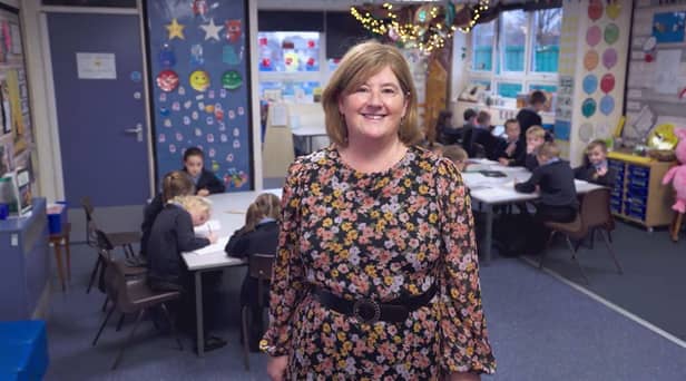 Jackie Birch in the classroom at St Peter's CE Primary School in Hindley