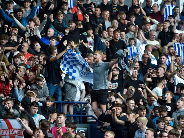 Latics fans at Bolton.
Pic: BP