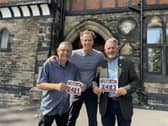 Phil pictured with Chris and Lawrence with their run numbers.
