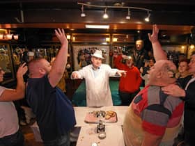 The 2019 World Pie-Eating Championship at Harry's Bar on Wallgate which was eventually won by Ian Gerrard in 35.4 seconds
