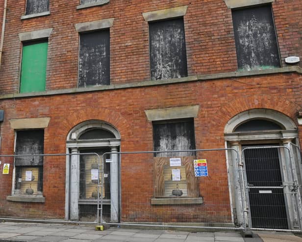 The Georgian builings on Upper Dicconson Street, Wigan, are about to be brought back to life
