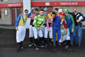 Latics fans in fancy dress at Middlesbrough