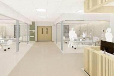 CGI of how the recovery room could look in the planned expansion of Wrightington Hospital