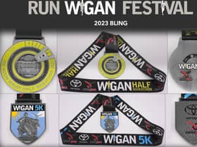 The medals for the 2023 Run Wigan Festival