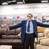 Luke Holt opens Cancer Research UK’s new superstore on Parsonage Retail Park in Leigh