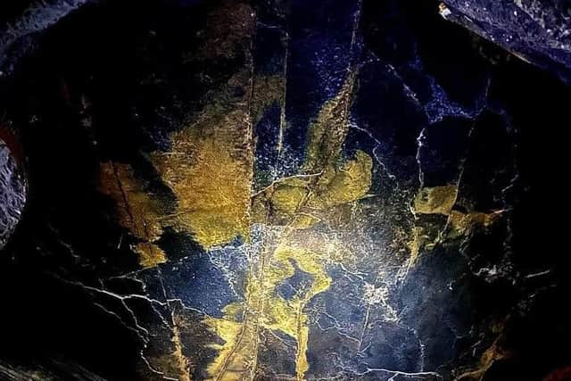 The spectacular dragon's eye inside the mine