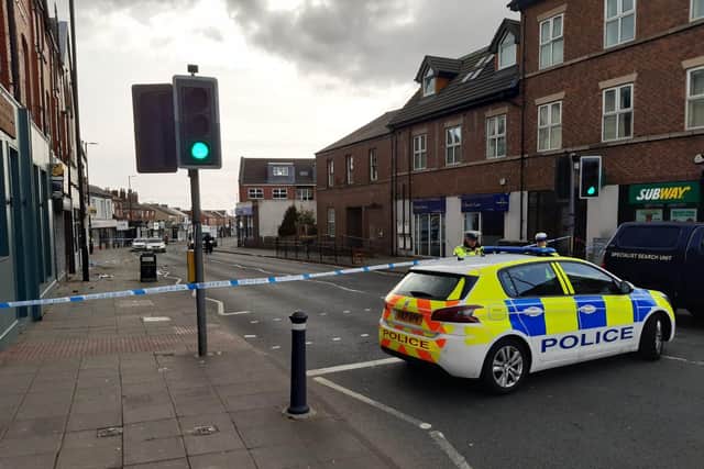 Ormskirk Road in Pemberton was shut as police investigated the hit-and-run