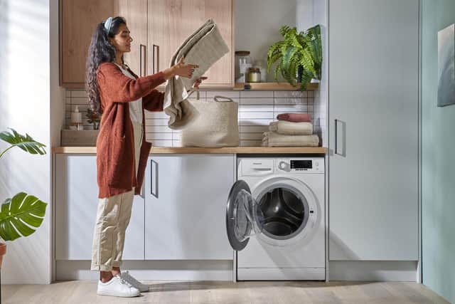 The Hotpoint ActiveCare washer dryer a large capacity drum to manage any size of loads