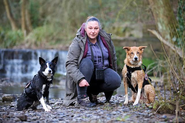 Jennie with Diesel and Skye