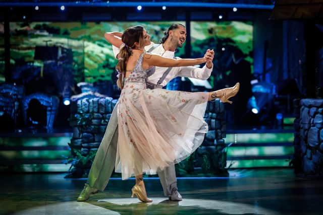 Graziano Di Prima and Kym Marsh during the live show of Strictly Come Dancing