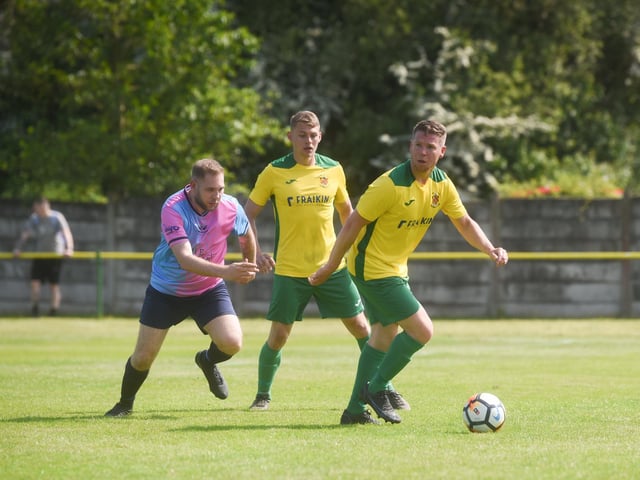 Charity football match between Holly's Hearts and Angels United at Atherton Town FC