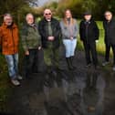 From left: Coun Lawrence Hunt, Coun Ron Conway, Coun Michael McLoughlin, Coun Laura Flynn, Coun George Davies and Coun Chris Ready on a canal towpath between New Springs and Haigh Hall.