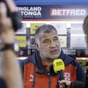 England coach Shaun Wane interviewed after his side's victory over Tonga