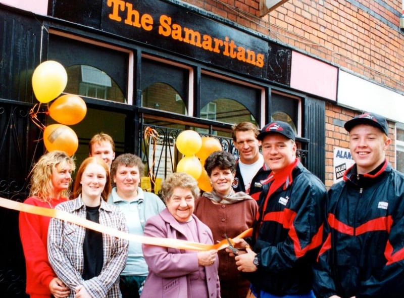1994 - The opening of The Samaritans charity shop, Hallgate, Wigan.