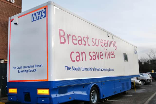 A mobile breast screening unit