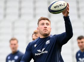 Scotland's No 8 Matt Fagerson says he has benefitted from shedding a few kilos.   (Photo by FRANCK FIFE/AFP via Getty Images)