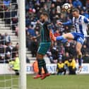 Noel Hunt in action for Latics during the FA Cup quarter-final tie against Southampton in 2017-18