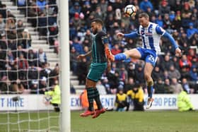 Noel Hunt in action for Latics during the FA Cup quarter-final tie against Southampton in 2017-18
