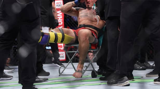 Tom Aspinall has been sidelined for a year since suffering this knee injury last July
