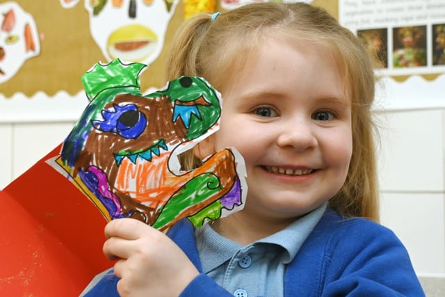 Year One pupils celebrate Chinese New Year with a variety of crafts, games and learn new skills at St Thomas' CE Primary School, Ashton-in-Makerfield.