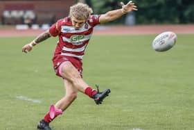 Jaiden Drachenberg in action for Wigan Warriors Reserves