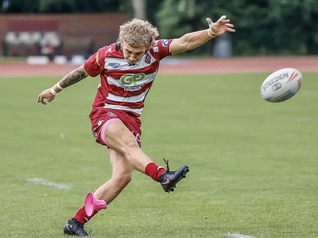 Jaiden Drachenberg in action for Wigan Warriors Reserves