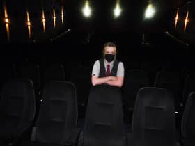 Staff at Wigan's Empire Cinema welcoming back customers after Covid-19 restrictions in May 2021