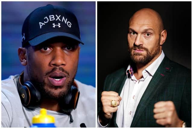 Anthony Joshua has accepted terms for a proposed world heavyweight title fight with Morecambe-based boxer Tyson Fury