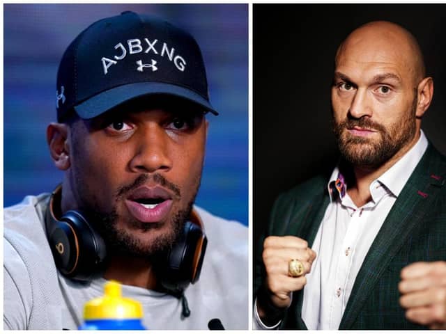 Anthony Joshua has accepted terms for a proposed world heavyweight title fight with Morecambe-based boxer Tyson Fury