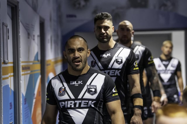 Leuluai led New Zealand onto the field for their Rugby League World Cup warm-up game against Leeds.