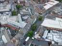 A view of the Galleries with Standishgate in the bottom right