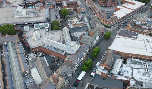 A view of the Galleries with Standishgate in the bottom right