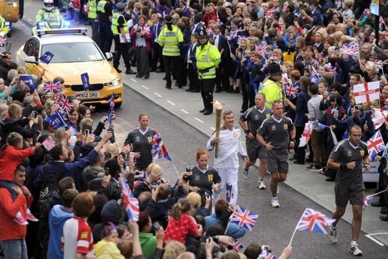 Prior to the Olympic Games in London in 2012 the torch came through the borough, passing through the town centre on its journey. Did you see it? It was orange and flamey.
