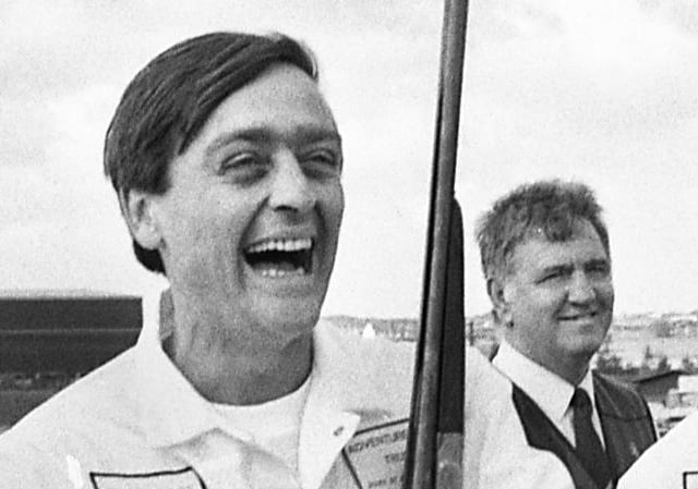 The richest man in Britain the Duke of Westminster ready for the shooting section at a charity triathlon in aid of the Adventure Farm Trust at the Three Sisters race track on Wednesday 18th of May 1988.