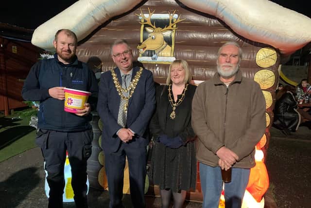 Wigan's mayor and mayoress, Coun Kevin Anderson and Samantha Lloyd, were among the guests at the festive event