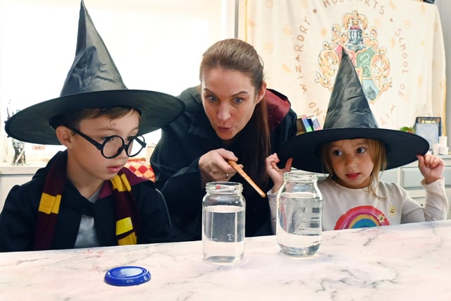 Harry Potter fans make magical potions.