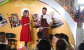 Laurel Ives and chef Steve Edwards during the Sunday Times Dish Magazine Lunch at Advertising Week Europe 2016 at Picturehouse Central on April 21, 2016 in London, England