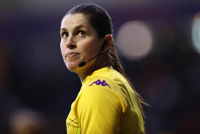 Kasey Badger became the first woman to officiate a men's World Cup game (Photo by Michael Steele/Getty Images)