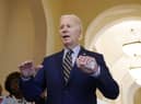 US President Joe Biden speaks to media about the Democrats keeping the Senate before the Association of Southeast Asian Nations (ASEAN) summit in Cambodia. Picture: AP Photo/Alex Brandon