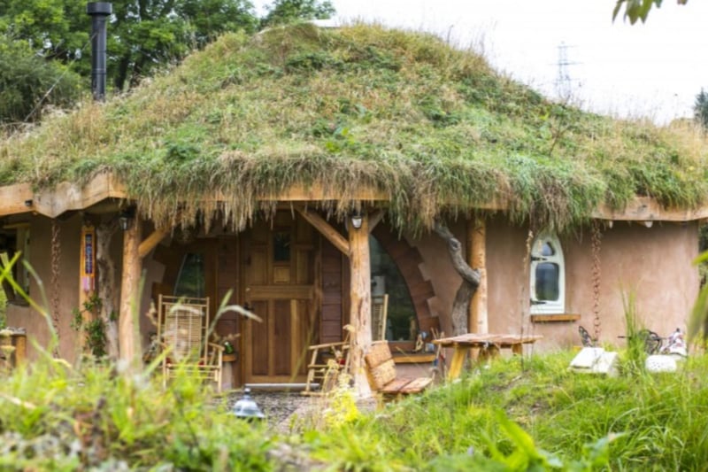 The cottage is made entirely of recycled, eco-friendly and locally-sourced materials,