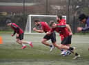 Toby King in pre-season action with Wigan Warriors