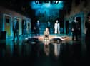 Niki Colwell-Evans as Mrs Johnstone with the Blood Brothers cast (photo: Bill Kenwright Productions Ltd)