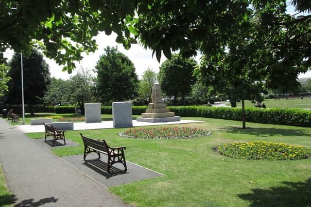 Coronation Park in Ormskirk contains memorials to the town's fallen in two world wars