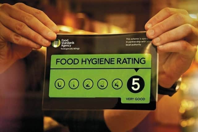 Food Hygiene Rating sticker.